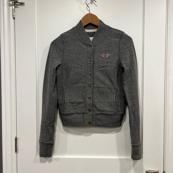 Hollister Jackets & Blazers - Hollister Women's Charcoal Bomber Jacket